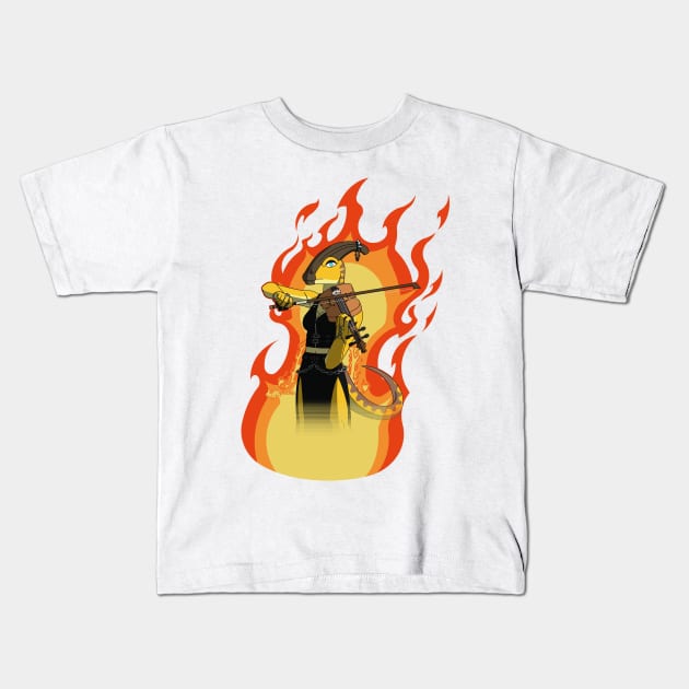 DINOMETAL - PARASAUROLOPHUS Kids T-Shirt by AMP